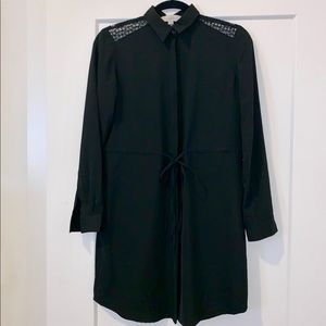 Black shirt dress | Loft | Size XS